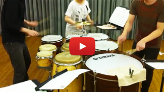 【ｱﾝｻﾝﾌﾞﾙ楽譜 打楽器3重奏】ケルベロス・ドラムス演奏動画