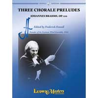 ３つのコラール前奏曲 Op.122／ヨハネス・ブラームス(フレデリック・フェネル) 吹奏楽楽譜ならブレーン・オンライン・ショップ