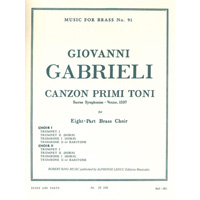 金管8重奏第1旋法による8声のカンツォン／ジョバンニ・ガブリエリ アンサンブル楽譜ならブレーン・オンライン・ショップ