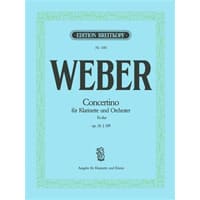 クラリネット＆ピアノクラリネットと管弦楽のための小協奏曲変ホ長調 作品26（ピアノ・リダクション版）／カール・マリア・フォン・ウェーバー ソロ楽譜 ならブレーン・オンライン・ショップ