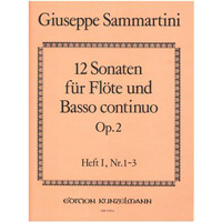 フルート ピアノ 通奏低音 フルートのための12のソナタ Op 2 第1巻 ジュゼッペ サンマルティーニ ソロ楽譜ならブレーン オンライン ショップ