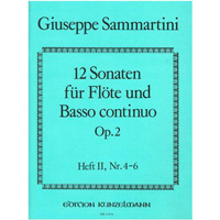 フルート ピアノ 通奏低音 フルートのための12のソナタ Op 2 第2巻 ジュゼッペ サンマルティーニ ソロ楽譜ならブレーン オンライン ショップ