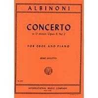 オーボエ＆ピアノオーボエ協奏曲 ニ短調Op.9-2／トマゾ・アルビノーニ(編集：レモ・ジャゾット) ソロ楽譜ならブレーン・オンライン・ショップ
