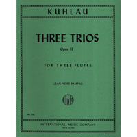 フルート3重奏3つの三重奏曲 Op. 13／フリードリヒ・クーラウ(ジャン＝ピエール・ランパル) アンサンブル楽譜ならブレーン・オンライン・ショップ
